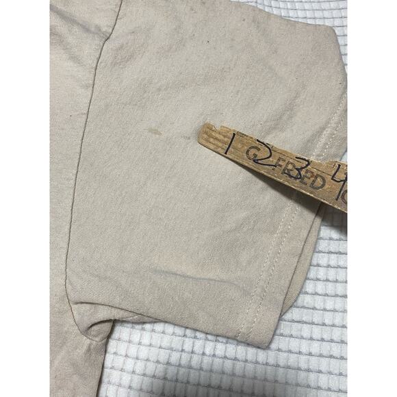 Vintage Nike Gray Tag Cream/Light Tan Essential Shirt Y2K Mini Swoosh Men SZ XXL - Picture 6 of 8